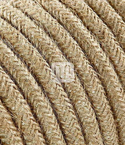 Merlotti 20366 Cavo Elettrico Rotondo H03VV-F 2x0.75, Juta, 3 m