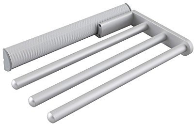 OBF 03 0423 47 Natur eloxiert Grimme Eris Geschirrtuchhalter (Handtuchhalter) ausziehbar 3-armig für die Küche, ET 465mm Aluminium, Länge 443 mm