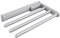 OBF 03 0423 47 Natur eloxiert Grimme Eris Geschirrtuchhalter (Handtuchhalter) ausziehbar 3-armig für die Küche, ET 465mm Aluminium, Länge 443 mm
