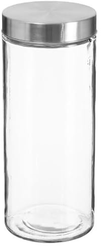 FIVE Simply Smart - Bocal en Verre Guy 2L Transparent & Argent