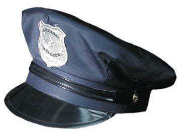 PARTY DISCOUNT Hut Polizist / Police Cap, blau Kopfweite 58-60