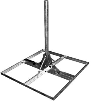 A.S.SAT Goliat Stahl Terassen- Flachdachständer mit 110cm Mast 10° neigbar für 4 Betonplatten 50x50cm