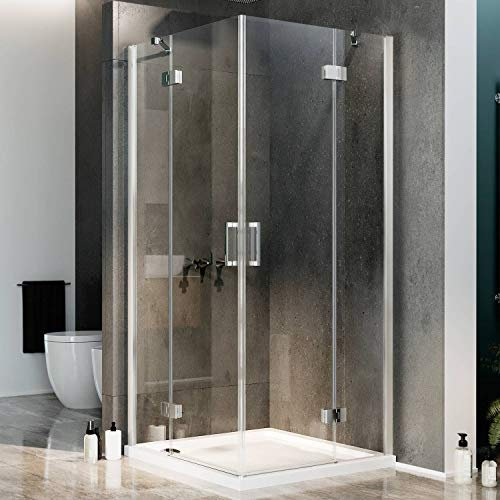 Idralite Cabine de Douche 70x120 CM H190 Transparent avec Easyclean Mod. Flip Porte + Porte Ouverture Pivotante
