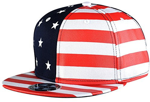 Aivtalk Hip-Hop Baseball Cap Kappe Mütze USA Flagge Snapback Verstellbare Baseballcap Original Basecap