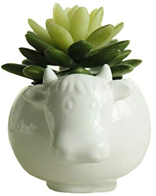 somarke Animal Shaped Ceramic Flower Pot, White Porcelain, Succulent Plants Pots for Home/Garden Planter/Vase, Mini Decorative Pot