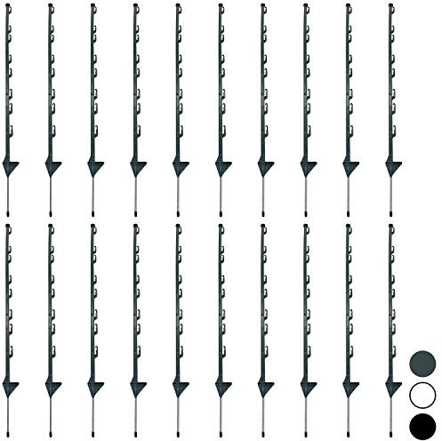 20 x Green Woodside 4ft Tall Electric Fencing Fence Posts Stakes Poles 4 Foot Horse Paddock