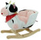 Sweety Toys 3563 Schaukeltier Schaukelpferd Kuh Stickerei mit Funktion Sound 'MUH'