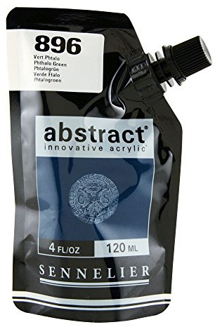 SENNELIER Abstract Innovative Heavy Body Acrylic Paint, 120ml Pouch, Phthalo Green