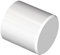 Flairdeco Endstücke für 20 mm Ø Gardinenstange, Kappe, Metall, Weiß, 2 Stück