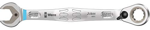 Wera Joker Switch Maul-Ringratschen-Schlüssel, zöllig, umschaltbar, 11/16 Zoll x 234 mm, Cyan, 05020081001
