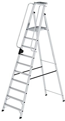 Aluminium-Stehleiter 10 Stufen Arbeitshöhe bis ca. 4,35 m