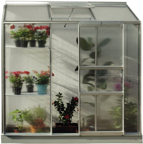 Gartenwelt Riegelsberger Gewächshaus Ida 1300 (1,94 x 0,69 x 1,84 m, Aluminium blank)