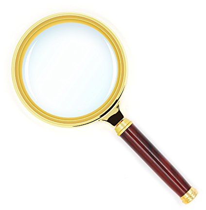 Kadaon 10X Handheld Magnifier Antique Mahogany Handle Magnifier Reading Magnifying Glass for Reading Book, Inspection, Coins, Insects, Rocks, Map, Crossword Puzzle