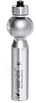 Amana Tool - 54302 Carbide Tipped Edge Fluting 5/16 Radius x 3/4 Dia x 1/2 Shan