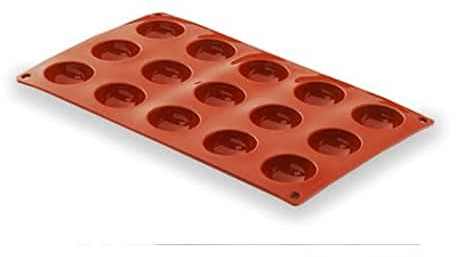 LACOR 66801 Halbkugelform für 15 Madeleine 1 | Langlebiges Profi-Utensil; entwickelt für optimale Leistung und schnelle, unkomplizierte Reinigung in der Spülmaschine