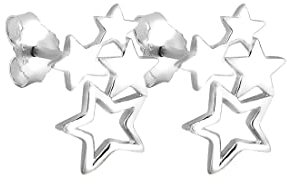 Elli Damen-Ohrstecker Sterne 925 Sterling Silber 0310391011