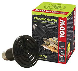 Komodo Ceramic Heat Emitter, 100 Watt, Black