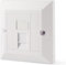 rhinocables CAT5e Ethernet Faceplate | Double 2 & Quad 4 RJ45 Gang Wall Sockets | Simple CAT 5 Setup for Printers, VoIP, Phones & More | Network Expansion for Home or Business (1 Port,Pack of 1)