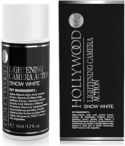 Snow White - Aufhellende Creme gegen Pigmentflecken und mehr. 4 x STÄRKER als herkömmliche Behandlungen gegen Hyperpigmentierung. Mit Kojisäure, Lakritzeextrakt, Vitamin B3.