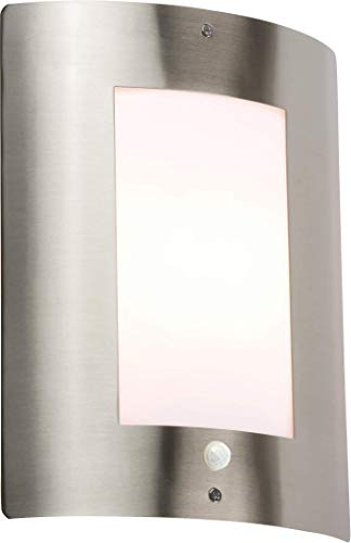 230V IP44 E27 40W max. Stainless Steel Outdoor Wall Fixture with PIR