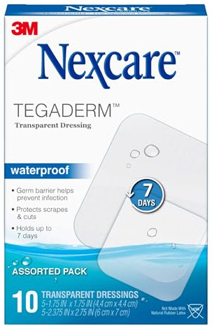 3M Nexcare Tegaderm Transparent Dressing, 10 Count