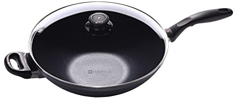 Swiss Diamond HD Classic Induktions-Wok mit Antihaftbeschichtung und Deckel, 12,5 Zoll