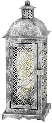 EGLO Tischlampe Harling, Tischleuchte Käfig, Nachttischlampe aus Metall in Rostfarben, orientalische Deko Lampe für Wohnzimmer, Schlafzimmer und Flur, E27 Fassung