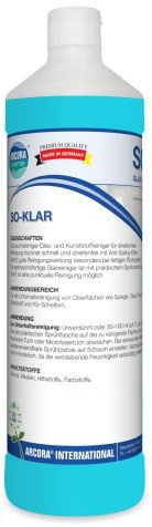 Arcora 01024 So Klar Glas und Kunststoffreiniger, 1 L