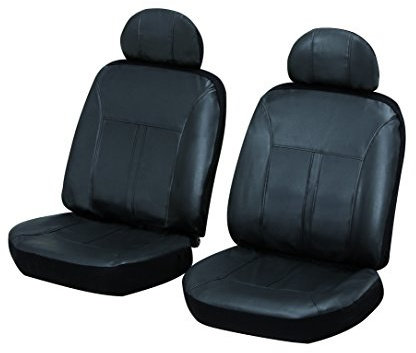 Unitec 84960 Kunstledersitzbezugset, Schwarz, 6-Teilig