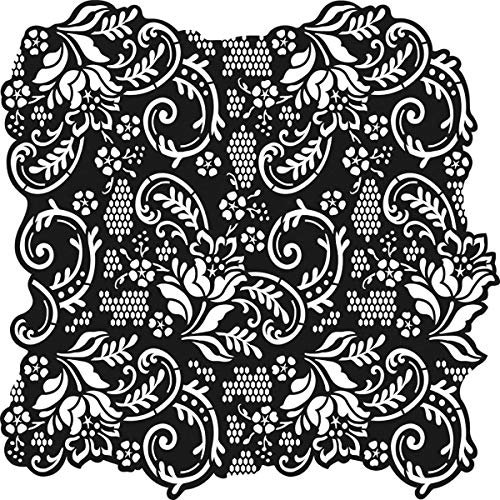 Viva Decor Hintergrund-Schablone Spitze, 29 x 29cm, Synthetic Material, durchsichtig, 30 x 30 x 0.1 cm