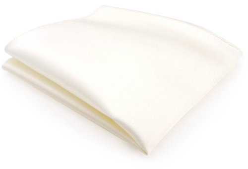 Seideneinstecktuch in beige creme perlmutt Uni - Einstecktuch Seide Gr. 25x25 cm