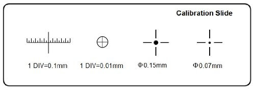 Microscope Stage Micrometer Calibration Slide (TCM-H) with 4-Scales and 0.01mm Line Resolution