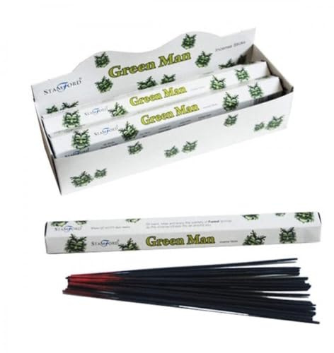 Stamford Green Man Incense Sticks, Pack of 20, Black