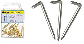 WOLFPACK LINEA PROFESIONAL - Alcayatas Punta Acero 14x30 mm. Brico Self 15 unidades
