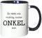 Mister Merchandise Kaffeetasse Becher So Sieht EIN richtig Cooler Onkel aus Uncle Öhme, Farbe: Weiß-Blau
