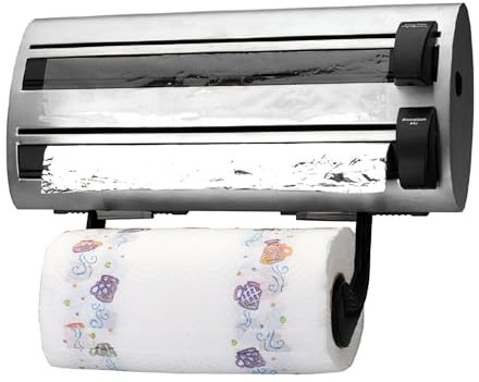 LACOR - 60702 - Portarrollos De Cocina De Pared Oval INOX