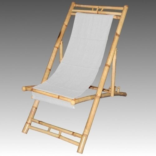 Unbekannt Bambus Liegestuhl BEIGE Strandliege