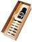 Brause 195B - Un coffret de calligraphie contenant 6 plumes (Sténo, Cito fein, Pfannen et Bandzug 1mm, 2mm, 3mm), un porte-plume en bois et un flacon d'encre noire Jacques Herbin 15 ml