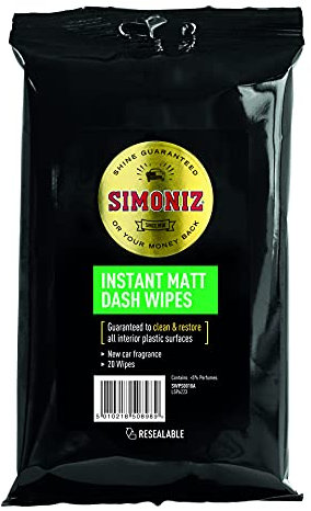 Simoniz SWPS0010A Instant Matt Dash Wipes 20pk