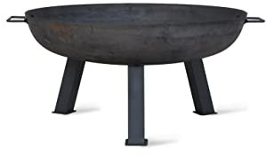 Foscot Fire Pit by Garden Trading | Crafted in Raw Metal | H37 X W75 X D75cm