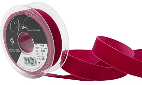 Berisfords Velvet Ribbon Beauty 30mm - Nylon Craft Ribbon for Sewing, Gift Wrapping and Hair Accessories