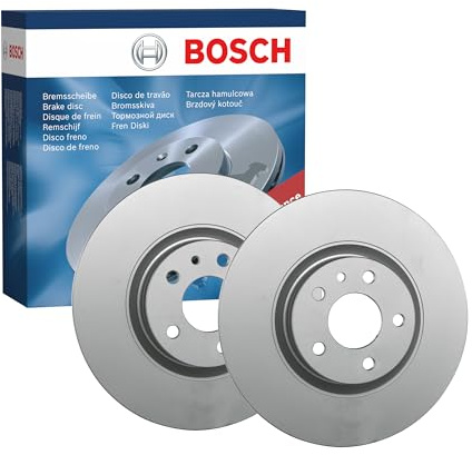 Bosch BD444 Brake Disc Set - 283.9 mm - Front Axle - 1 Set of 2 Discs | Vented Coated Discs - ECE-R90 Certified - Great Cooling, Advanced Corrosion Protection