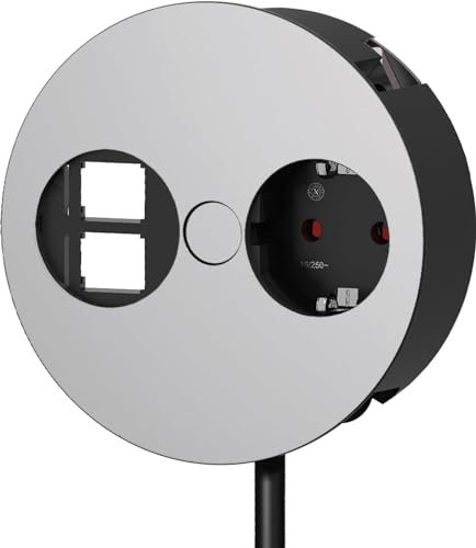 Bachmann Steckdoseneinheit und Steckdosenleiste Twist, 931001, Schwarz