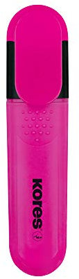 Kores - Bright Liner Plus: Pink Leuchtende Textmarker Stifte, Keilspitze und wasserbasierte Tinte, Ergonomische Form, Schul- und Bürobedarf, 10 Stück Packung
