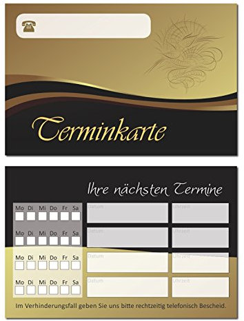 500 Stück hochwertige neutrale Premium Terminkarten unter anderem einsetzbar für die Bereiche Wellness Massage Erholung Entspannung Spa Physiotherapie Kosmetik und viele mehr