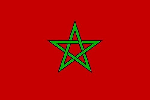 U24 Moto Drapeau Maroc drapeau 20 X 30 cm