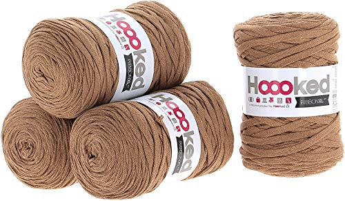 Hoooked, Textilgarn, RibbonXL, Caramelfarben, 120 m