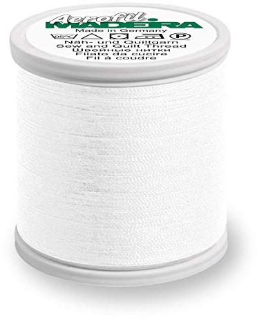 Madeira 9125–8010 2-lagig Aerofil Polyester Nähen & Quilten Gewinde, 120 WT/440 YD, weiß