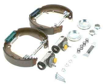 Bosch KS039 Kit Super Pro - Kit de freno trasero de tambor - 1 juego completo premontado, 2 cilindros de rueda, 4 zapatas de freno