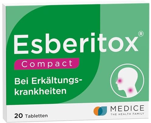 Esberitox COMPACT 20 Tabletten bei Erkältungskrankheiten - 5-fach konzentrierte Heilkraft - kompakte Pflanzenpower - ab 12 Jahren